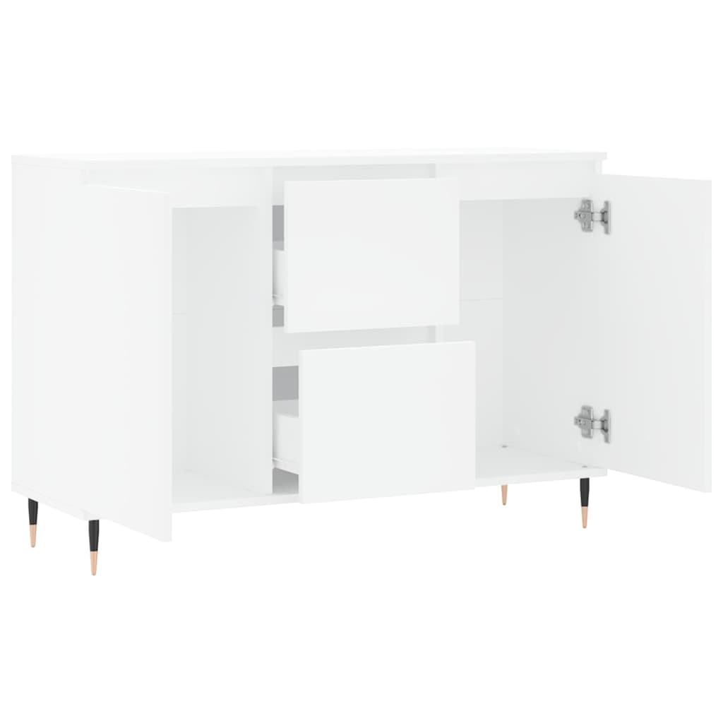 Credenza Bianca 101,5x35x70 cm in Legno Multistrato | homemem39