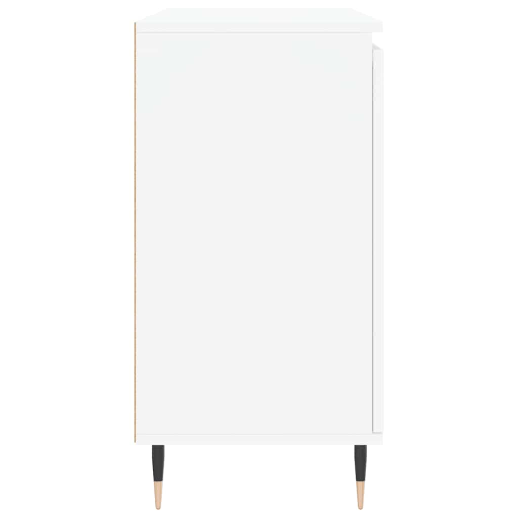 Credenza Bianca 101,5x35x70 cm in Legno Multistrato | homemem39