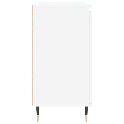 Credenza Bianca 101,5x35x70 cm in Legno Multistrato | homemem39