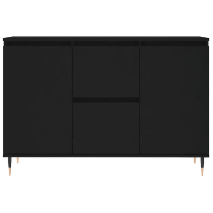 Credenza Nera 101,5x35x70 cm in Legno Multistrato - homemem39