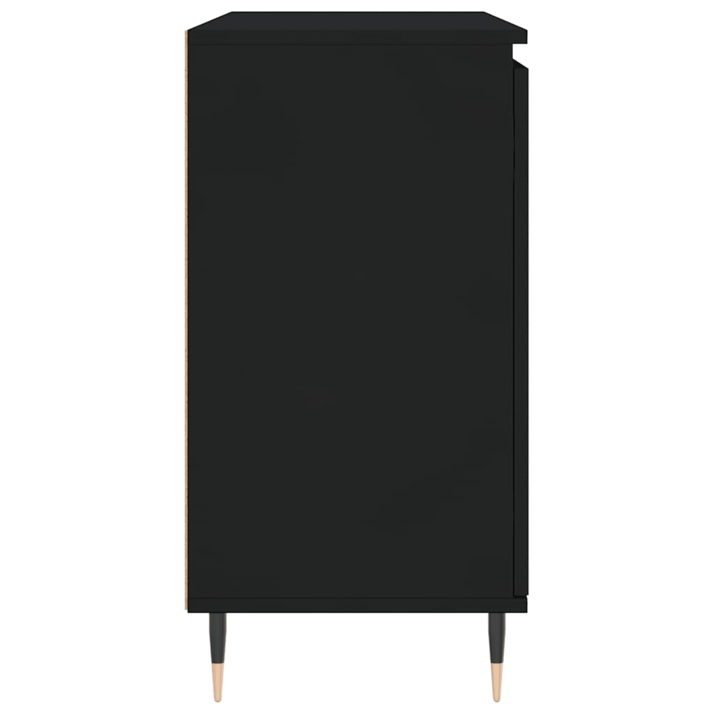 Credenza Nera 101,5x35x70 cm in Legno Multistrato - homemem39