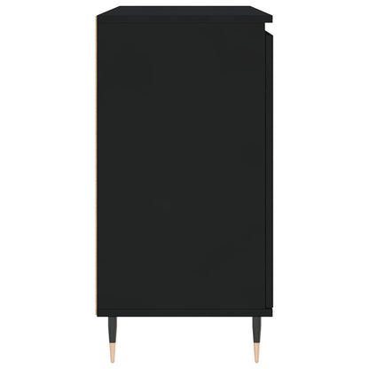 Credenza Nera 101,5x35x70 cm in Legno Multistrato - homemem39
