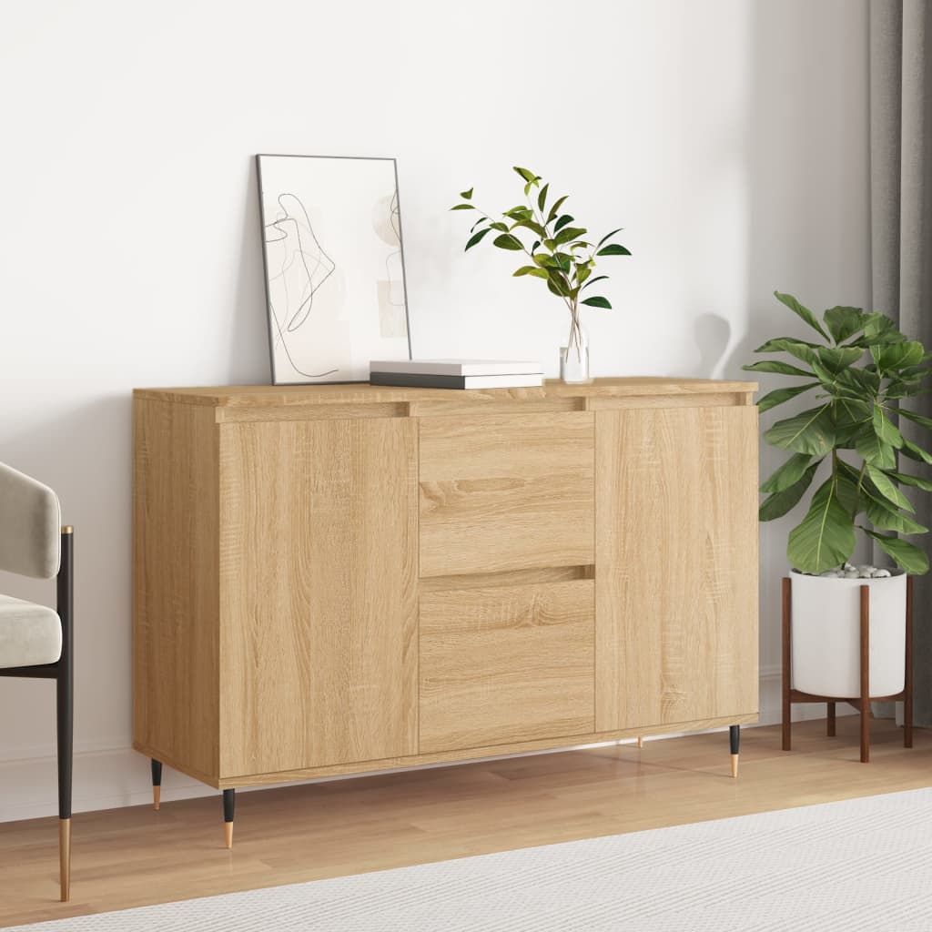 Credenza Rovere Sonoma 101,5x35x70 cm in Legno Multistrato - homemem39