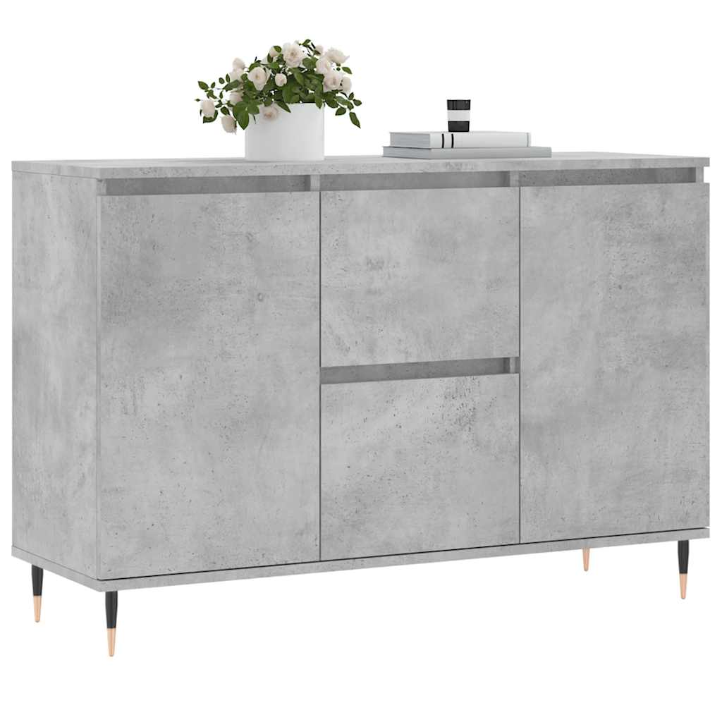 Credenza Grigio Cemento 101,5x35x70 cm in Legno Multistrato | homemem39
