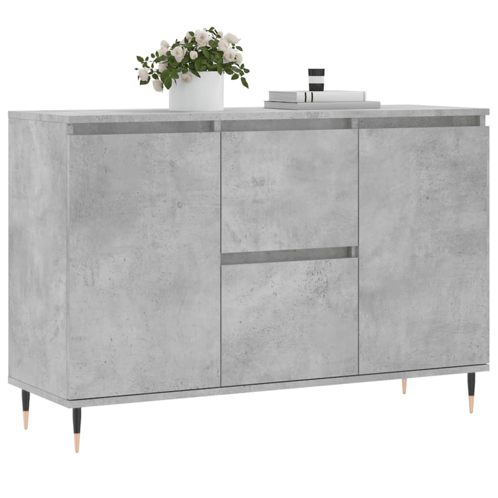 Credenza Grigio Cemento 101,5x35x70 cm in Legno Multistrato - homemem39