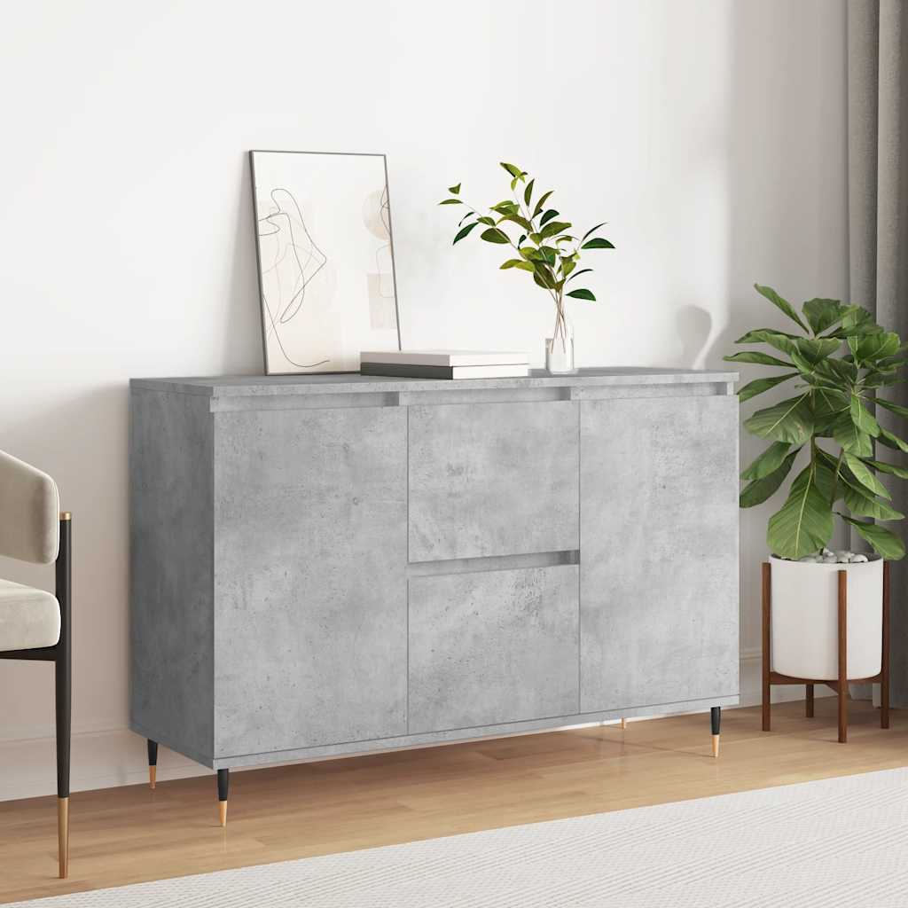Credenza Grigio Cemento 101,5x35x70 cm in Legno Multistrato | homemem39