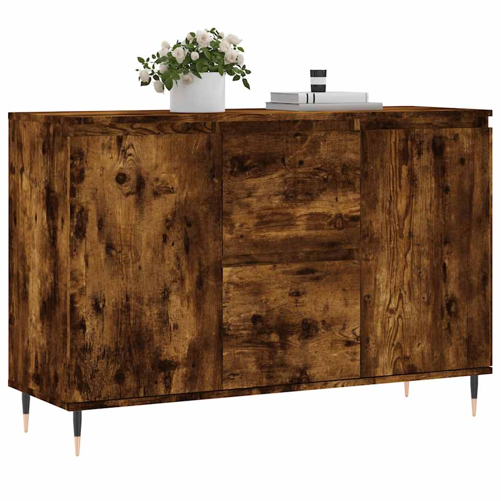 Credenza Rovere Fumo 101,5x35x70 cm in Legno Multistrato | homemem39