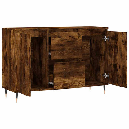 Credenza Rovere Fumo 101,5x35x70 cm in Legno Multistrato | homemem39