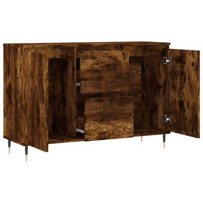 Credenza Rovere Fumo 101,5x35x70 cm in Legno Multistrato - homemem39