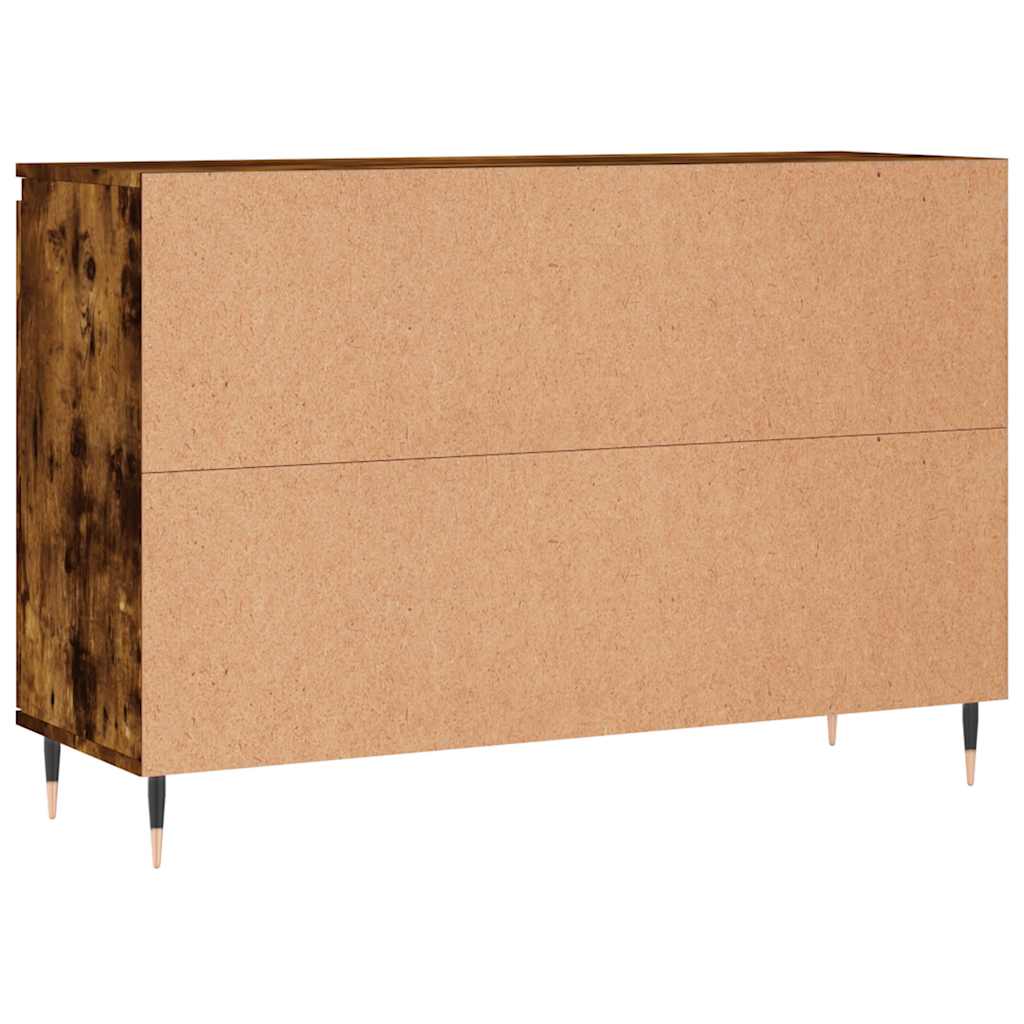 Credenza Rovere Fumo 101,5x35x70 cm in Legno Multistrato | homemem39