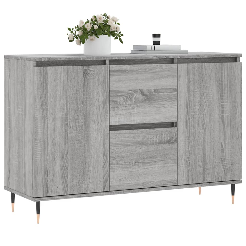 Credenza Grigio Sonoma 101,5x35x70 cm in Legno Multistrato - homemem39