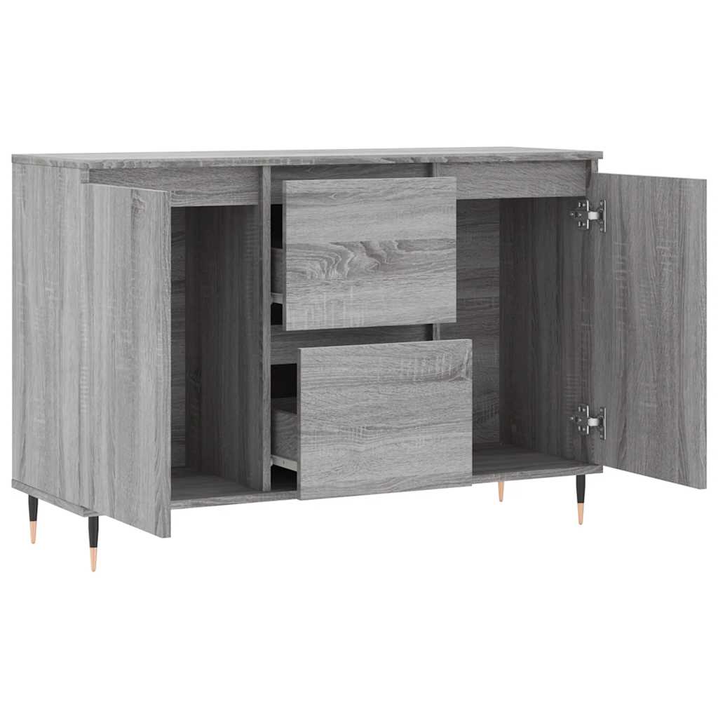 Credenza Grigio Sonoma 101,5x35x70 cm in Legno Multistrato | homemem39