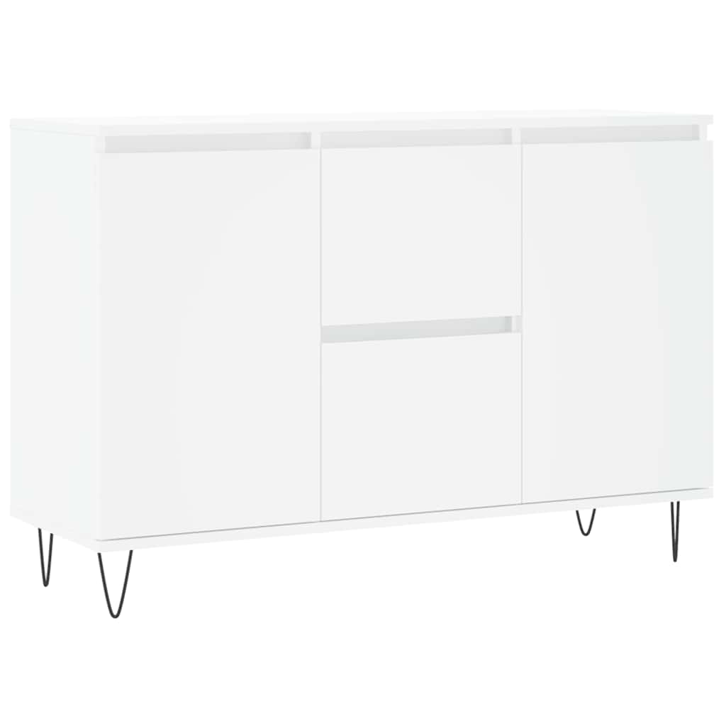 Credenza Bianca 101,5x35x70 cm in Legno Multistrato | homemem39
