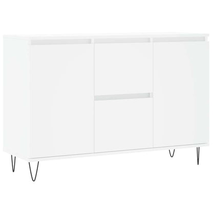 Credenza Bianca 101,5x35x70 cm in Legno Multistrato | homemem39