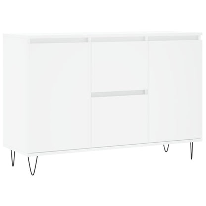 Credenza Bianca 101,5x35x70 cm in Legno Multistrato - homemem39