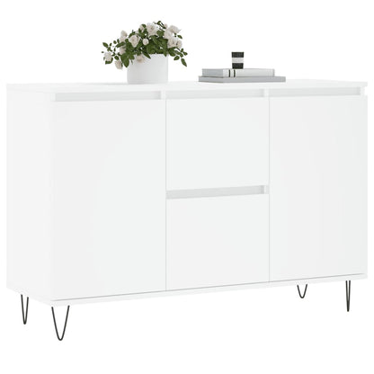 Credenza Bianca 101,5x35x70 cm in Legno Multistrato - homemem39