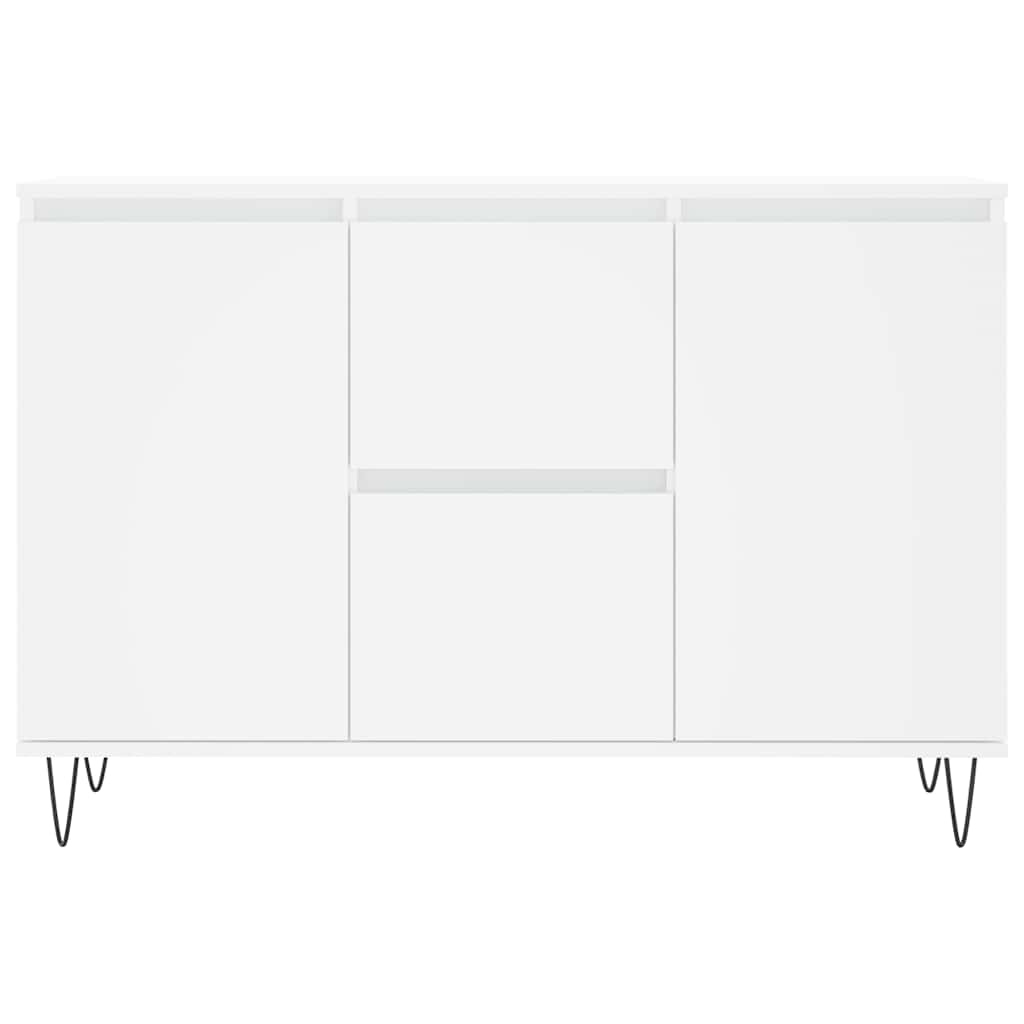 Credenza Bianca 101,5x35x70 cm in Legno Multistrato | homemem39