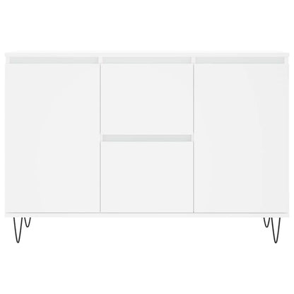 Credenza Bianca 101,5x35x70 cm in Legno Multistrato | homemem39