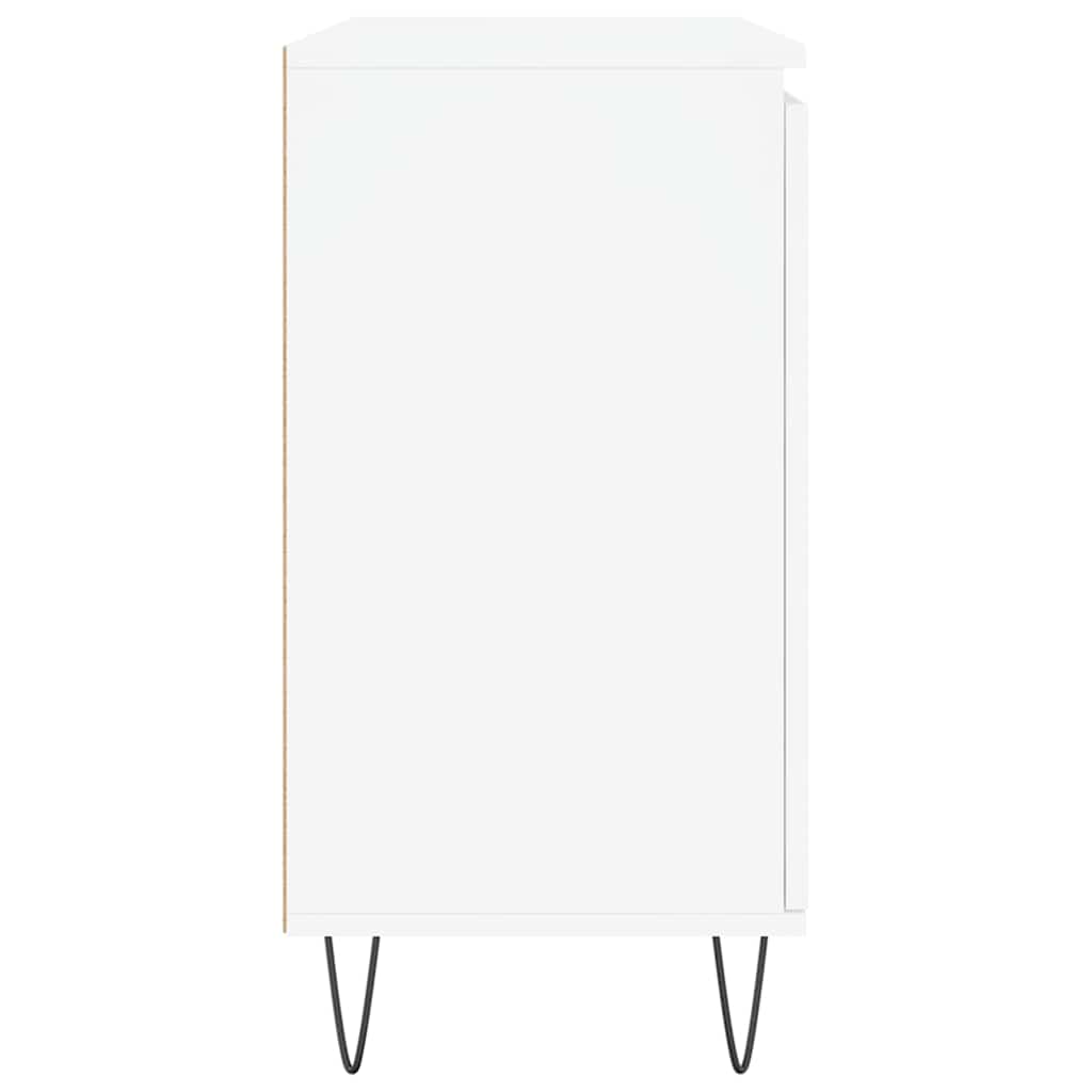 Credenza Bianca 101,5x35x70 cm in Legno Multistrato | homemem39