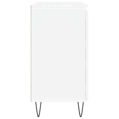 Credenza Bianca 101,5x35x70 cm in Legno Multistrato | homemem39
