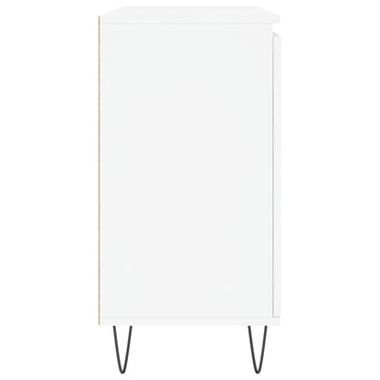 Credenza Bianca 101,5x35x70 cm in Legno Multistrato - homemem39