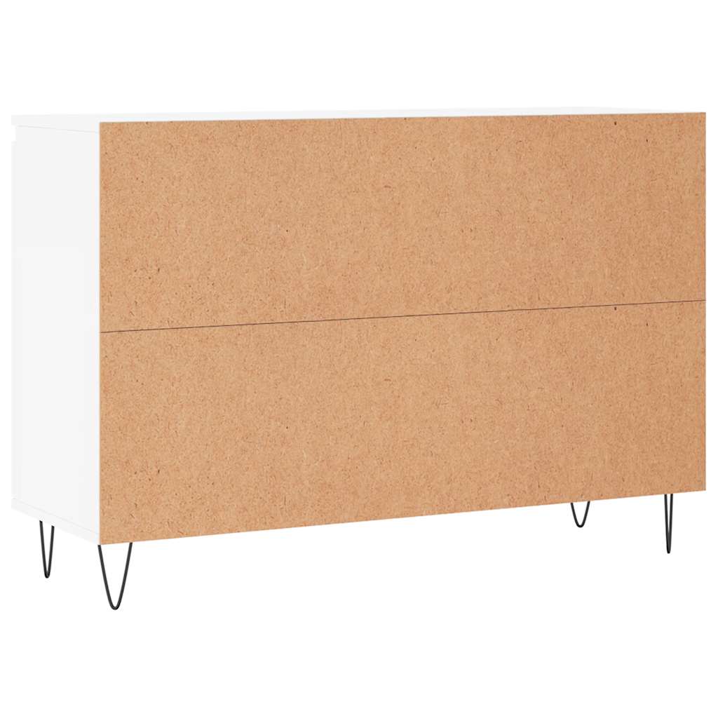 Credenza Bianca 101,5x35x70 cm in Legno Multistrato | homemem39