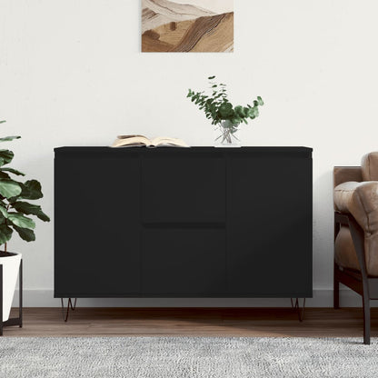 Credenza Nera 101,5x35x70 cm in Legno Multistrato - homemem39