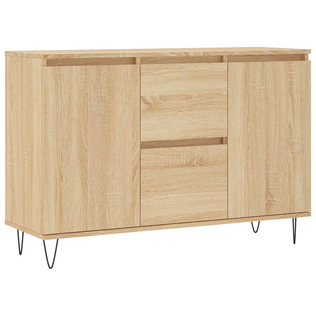 Credenza Rovere Sonoma 101,5x35x70 cm in Legno Multistrato - homemem39