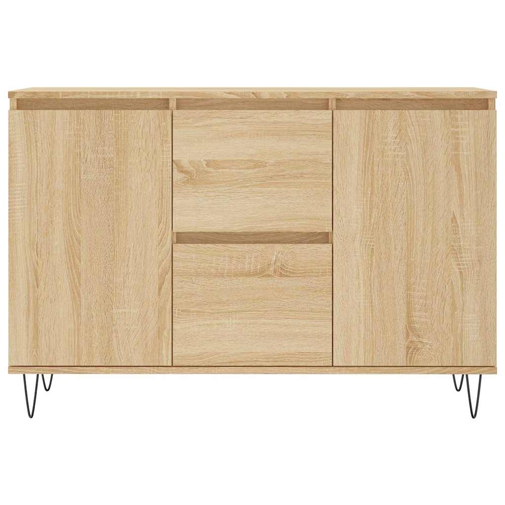 Credenza Rovere Sonoma 101,5x35x70 cm in Legno Multistrato - homemem39