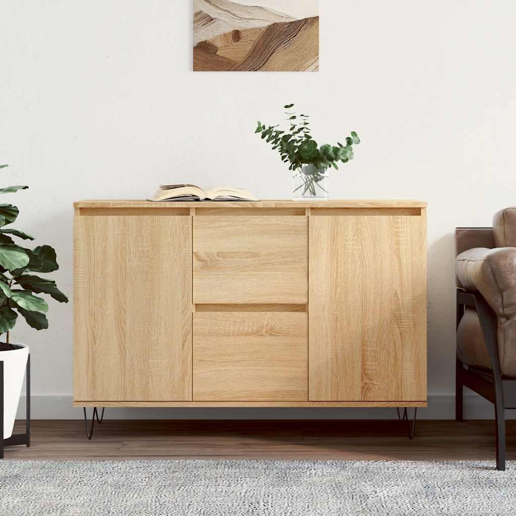Credenza Rovere Sonoma 101,5x35x70 cm in Legno Multistrato - homemem39