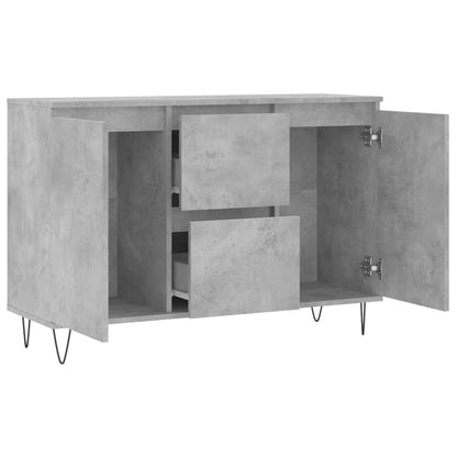 Credenza Grigio Cemento 101,5x35x70 cm in Legno Multistrato - homemem39