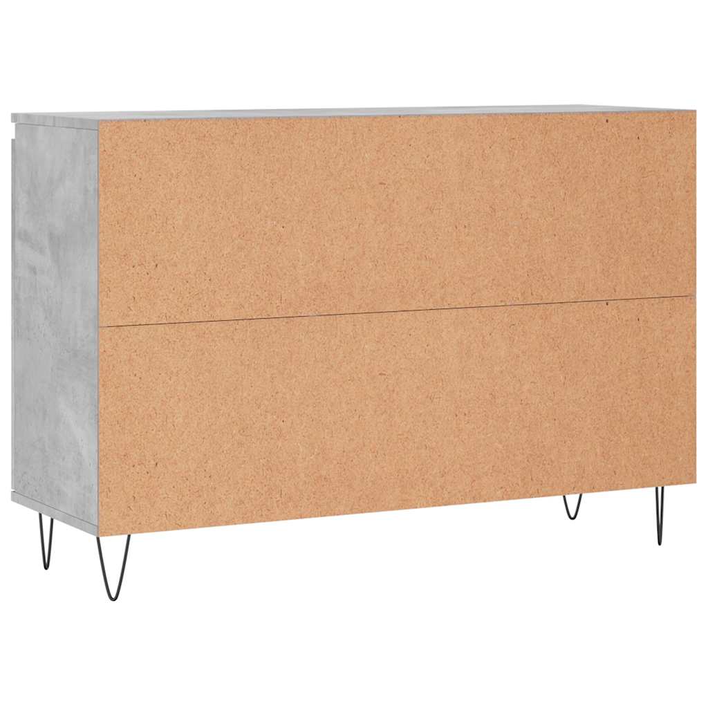 Credenza Grigio Cemento 101,5x35x70 cm in Legno Multistrato - homemem39