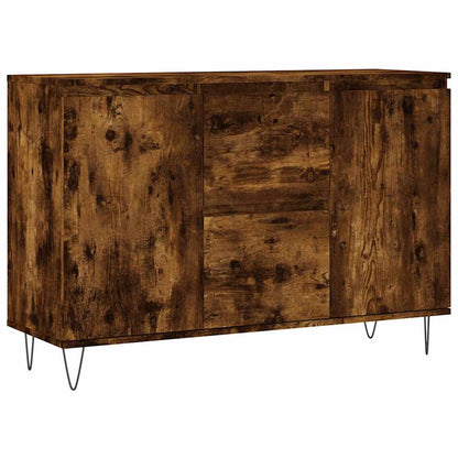 Credenza Rovere Fumo 101,5x35x70 cm in Legno Multistrato - homemem39