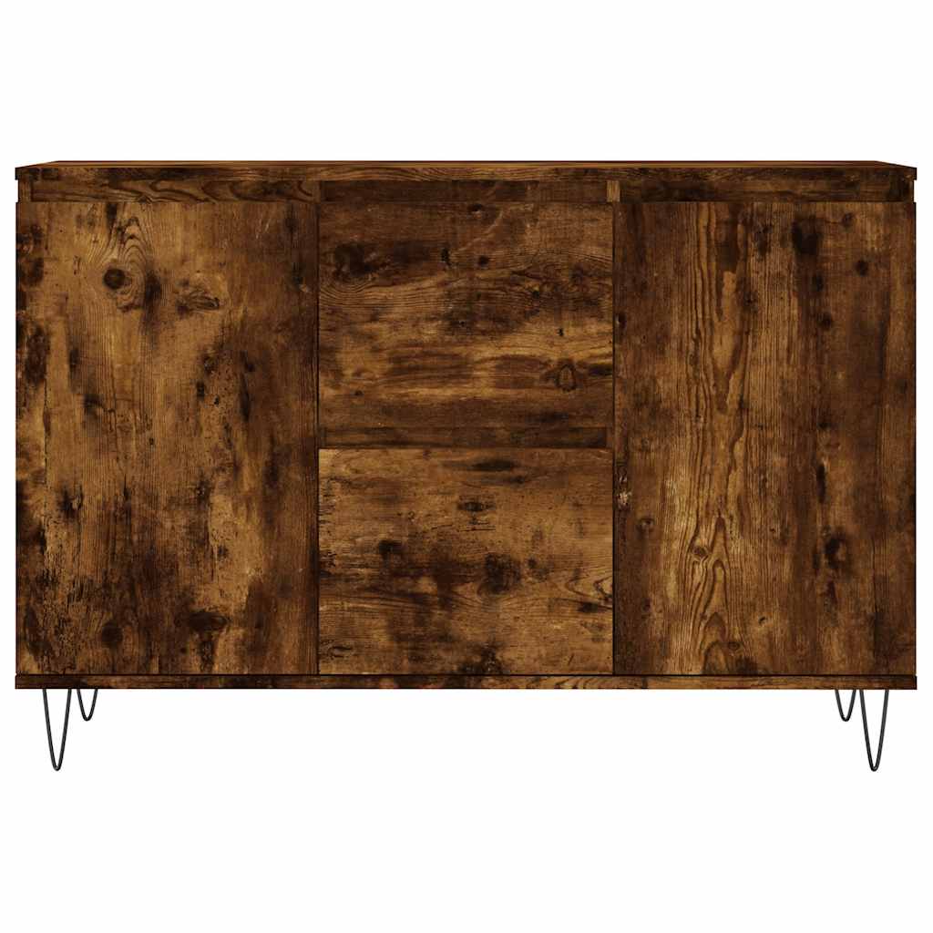 Credenza Rovere Fumo 101,5x35x70 cm in Legno Multistrato - homemem39