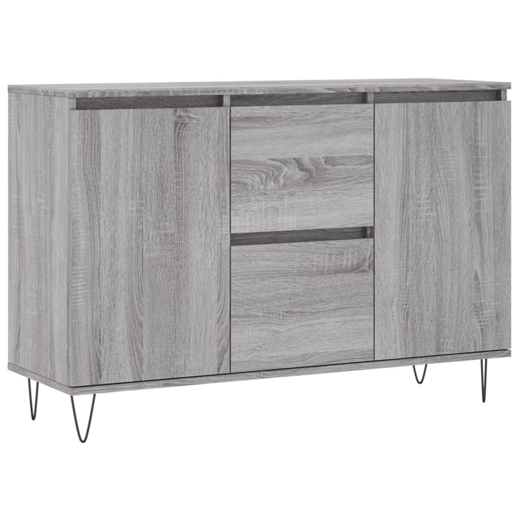 Credenza Grigio Sonoma 101,5x35x70 cm in Legno Multistrato - homemem39