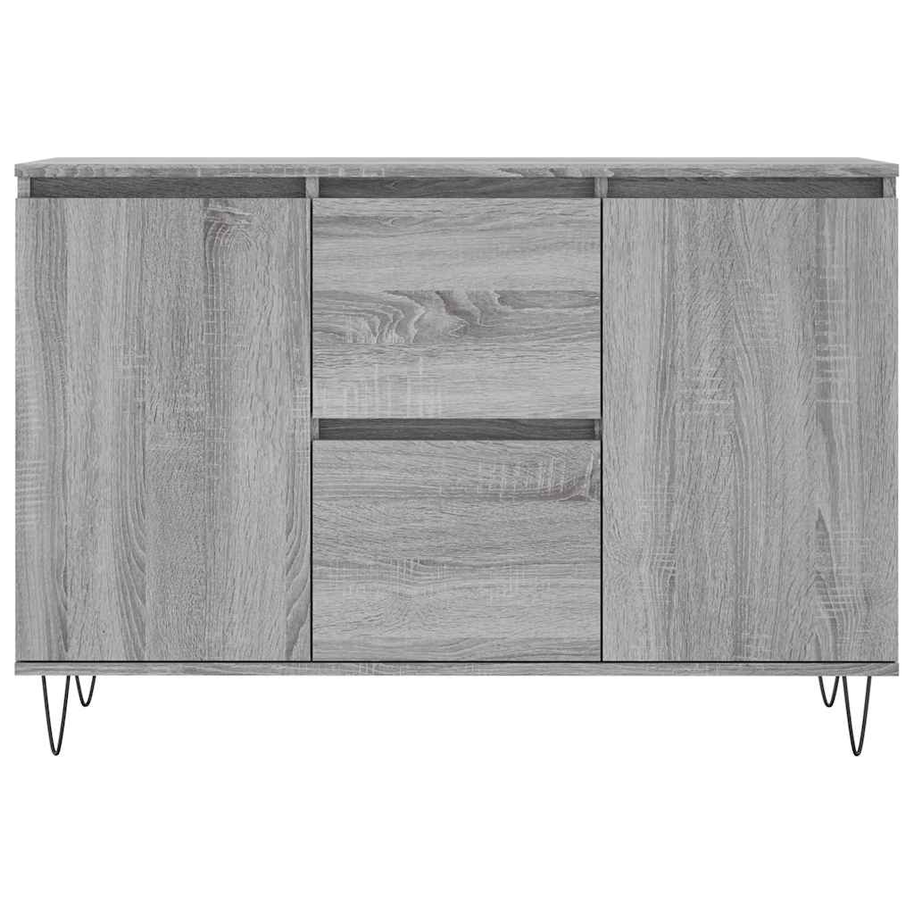 Credenza Grigio Sonoma 101,5x35x70 cm in Legno Multistrato | homemem39