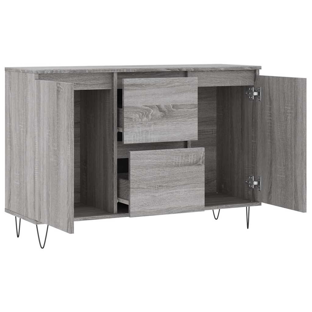 Credenza Grigio Sonoma 101,5x35x70 cm in Legno Multistrato | homemem39