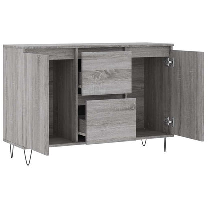 Credenza Grigio Sonoma 101,5x35x70 cm in Legno Multistrato | homemem39