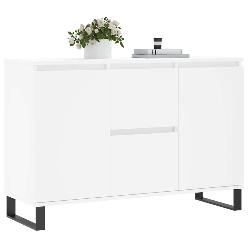 Credenza Bianca 101,5x35x70 cm in Legno Multistrato | homemem39
