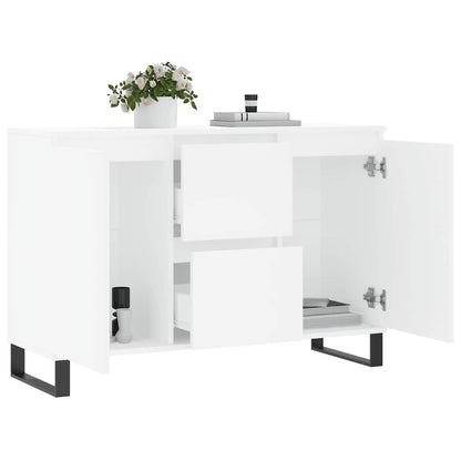 Credenza Bianca 101,5x35x70 cm in Legno Multistrato