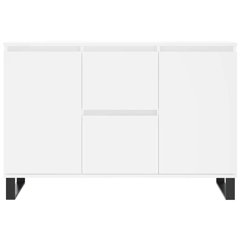 Credenza Bianca 101,5x35x70 cm in Legno Multistrato | homemem39