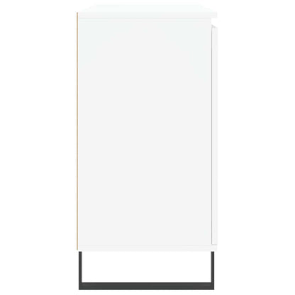 Credenza Bianca 101,5x35x70 cm in Legno Multistrato | homemem39