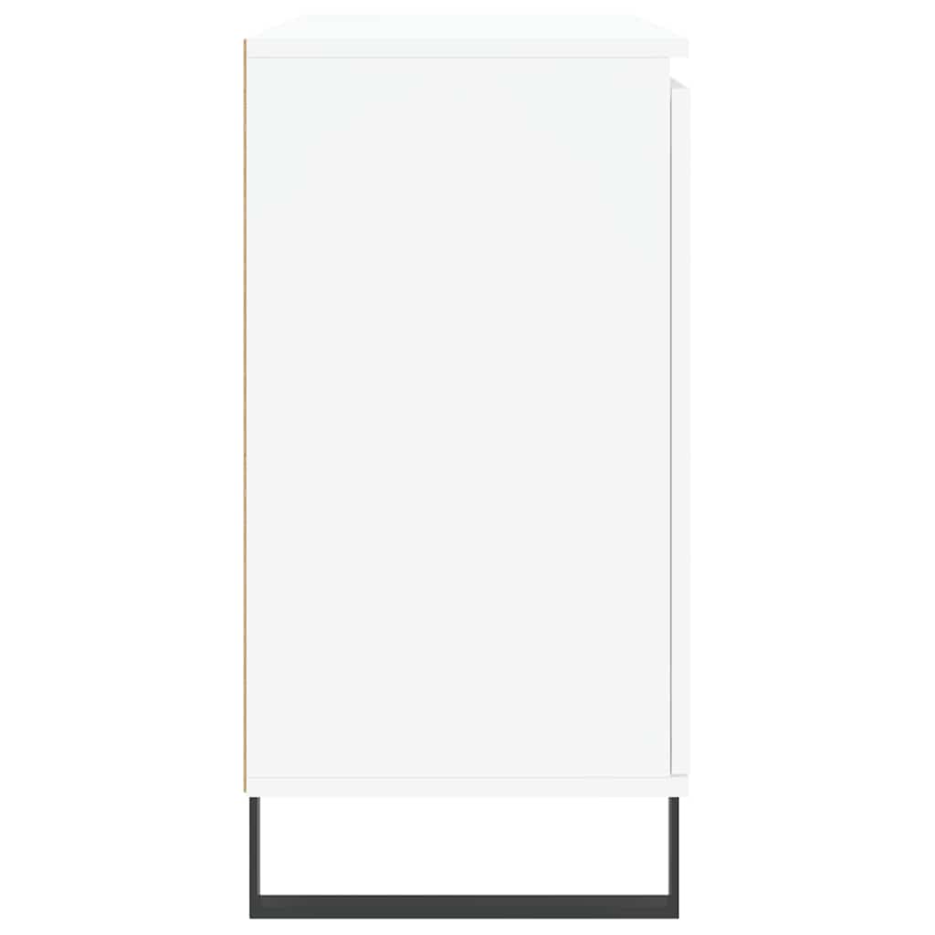 Credenza Bianca 101,5x35x70 cm in Legno Multistrato - homemem39