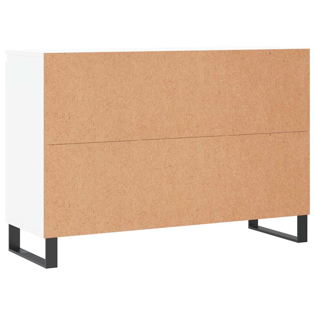 Credenza Bianca 101,5x35x70 cm in Legno Multistrato | homemem39