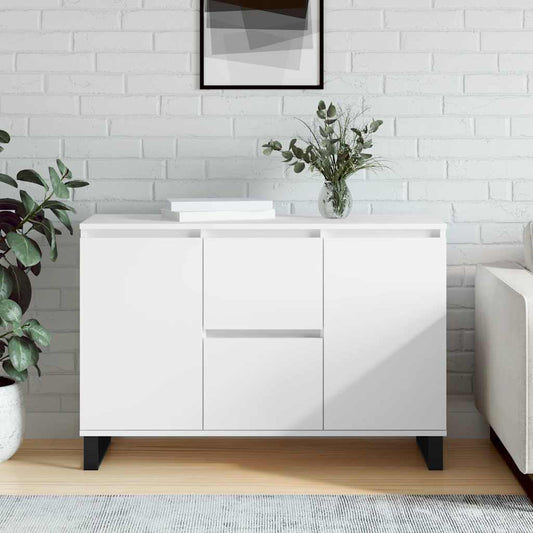 Credenza Bianca 101,5x35x70 cm in Legno Multistrato | homemem39