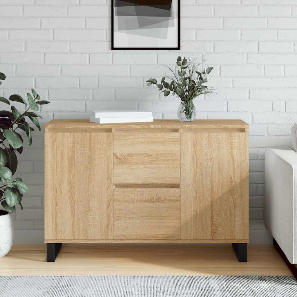 Credenza Rovere Sonoma 101,5x35x70 cm in Legno Multistrato - homemem39