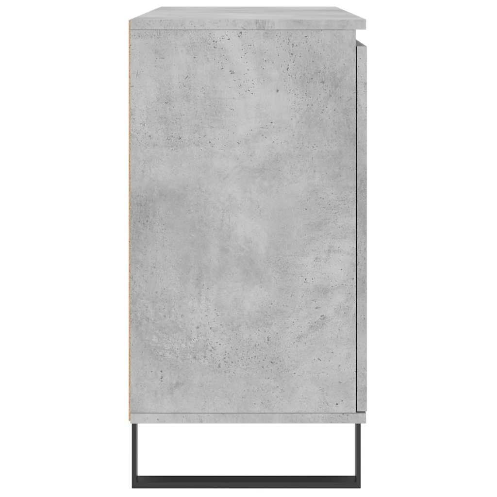 Credenza Grigio Cemento 101,5x35x70 cm in Legno Multistrato - homemem39