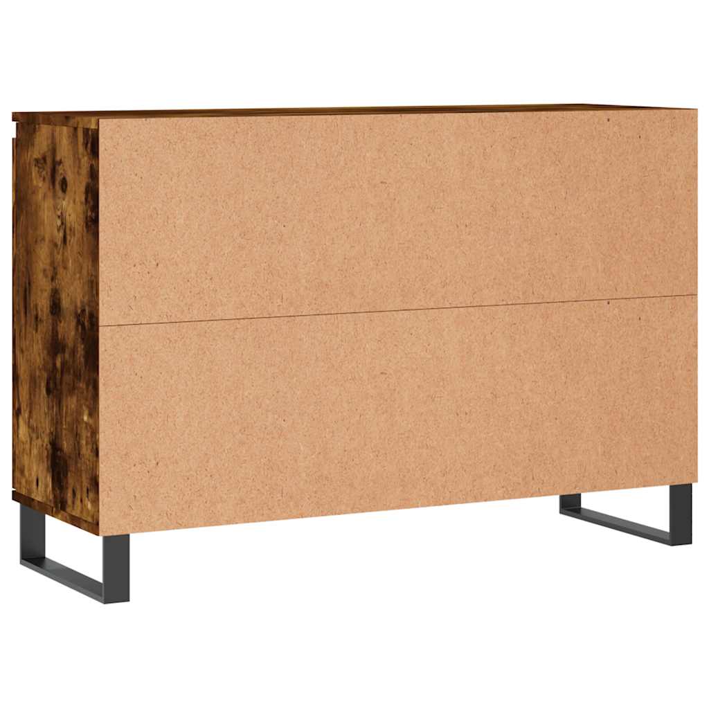 Credenza Rovere Fumo 101,5x35x70 cm in Legno Multistrato - homemem39