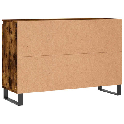 Credenza Rovere Fumo 101,5x35x70 cm in Legno Multistrato - homemem39