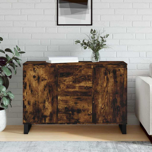 Credenza Rovere Fumo 101,5x35x70 cm in Legno Multistrato - homemem39